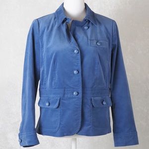 Talbots Petites Blue Velvet Blazer